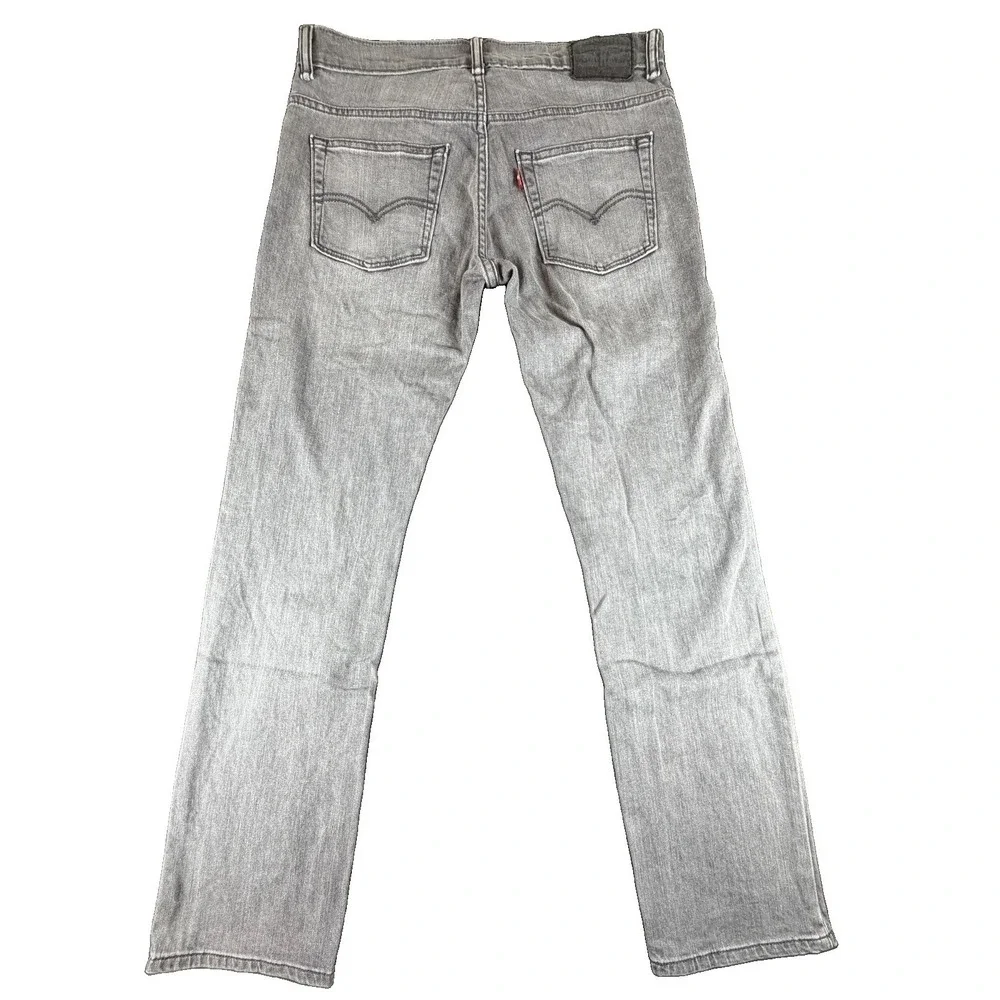 Levi's 511 Slim Fit Jeans Mens 29x29 Gray Stretch Denim Pants Cotton Blend